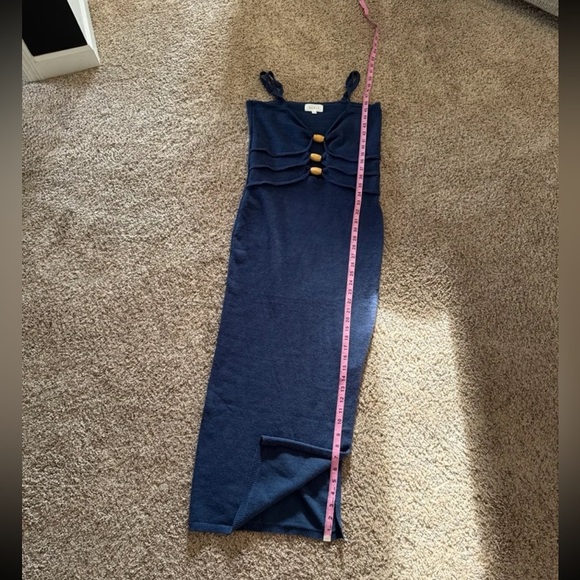 Mable Ocean Breeze Midi Dress in Luxe Blue 
size Large - Picture 12 of 12